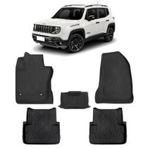 Tapete para Jeep Renegade 2015 a 2025 com Bordas Elevadas Antiderrapante Tipo Bandeja Jogo 5 Peças