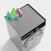 Tapete para lavadora e secadora SCYFREID 65x60cm, cinza silicone, antiderrapante