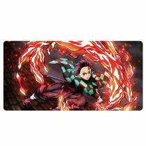 Tapete para Mouse Retangular Espadachim Anime Vermelho Estampa Fantasia Mesa Gamer Tapete para Mouse Retangular Espadachim Anime Vermelho Estampa Fantasia Mesa Gamer