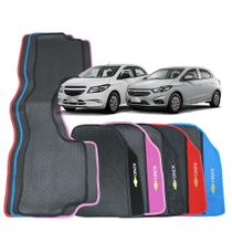 Tapete para Onix 2012 a 2019 Borracha com Detalhe Preto 3 Peças Jogo Tapete Automotivo