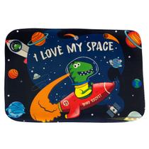 Tapete Para Quarto Estampado Astrodino 60cm x 40cm - Base Antiderrapante