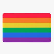 Tapete Para Quarto Estampado Bandeiras LGBT Orgulho Gay 60cm x 40cm - Base Antiderrapante - DOURADOS ENXOVAIS