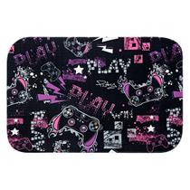 Tapete Para Quarto Estampado Game Win Pink 60cm x 40cm - Base Antiderrapante