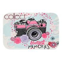 Tapete Para Quarto Estampado Memories Rosa 60cm x 40cm - Base Antiderrapante