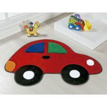 Tapete para Quarto Infantil de Menino Formato Fusca Vermelho