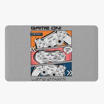 Tapete Para Quarto Infantil Estampado Gamer Level UP 60cm x 40cm - Base Antiderrapante