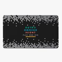 Tapete Para Quarto Infantil Estampado Retro Game 60cm x 40cm - Base Antiderrapante