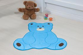 Tapete para Quarto Infantil Formatos Baby - 74 cm x 70cm - Urso Fofo - Azul Turquesa