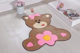 Tapete para Quarto Infantil Formatos Baby - 74cm x 66cm - Ursa Baby - Rosa