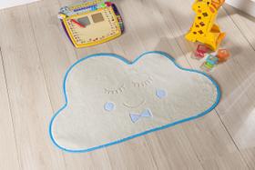 Tapete para Quarto Infantil Formatos Baby - 82 cm x 52cm - Nuvem Azul Turquesa
