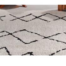 Tapete para Sala 100 x 150 cm Art Black e White Desenho 02 Oasis Tapete para Sala 100 x 150 cm Art Black e White Desenho 02 Oasis