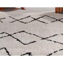 Tapete para Sala 200 x 300 cm Art Black e White Oasis Tapete para Sala 200 x 300 cm Art Black e White Oasis