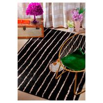 Tapete para Sala Art 200 x 300 cm Desenho 12 Preto e Pérola