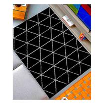 Tapete para Sala Art Estampado 100 x 150 cm Desenho 11 Preto Tapete para Sala Art Estampado 100 x 150 cm Desenho 11 Preto