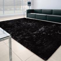 Tapete para Sala Casa Dona 150x200cm Preto Tapete para Sala Casa Dona 150x200cm Preto