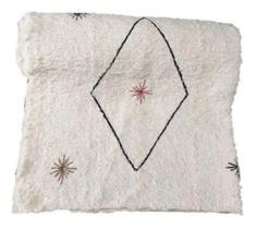 Tapete Para Sala Cru E Preto Bordado Losango 2.50X4.00 Tapete Para Sala Cru E Preto Bordado Losango 2.50X4.00