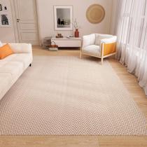 Tapete para Sala e Escritório Grande 2,00 x 3,00m Chevron Cru Palha Rústico Artesanal com Antiderrapante Algodão e Sisal