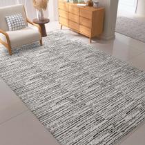 Tapete para Sala e Quarto 1,40 x 2,00m Mesclado Rústico Cru Cinza Marrom Preto Minimalista Artesanal com Antiderrapante Tapete para Sala e Quarto 1,40 x 2,00m Mesclado Rústico Cru Cinza Marrom Preto Minimalista Artesanal com Antiderrapante