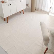 Tapete para Sala e Quarto Grande 2,00 x 2,50m Artesanal Cru Bege Rústico Decoração Minimalista Liso com Antiderrapante Algodão e Sisal Tapete para Sala e Quarto Grande 2,00 x 2,50m Artesanal Cru Bege Rústico Decoração Minimalista Liso com Antiderrapante Algodão e Sisal