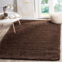 Tapete para Sala e Quarto Peludo Luxo Casa Dona 100x150cm Marrom Bronze