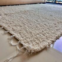 Tapete Para Sala Felpudo e Peludo Estilo Boho Rustico Algodão Tear Artesanal - CARAIBEIRAS TEXTIL