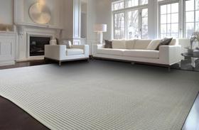 Tapete para sala grande Artesanal Look Lirio-3 White - 200x250 cm - Lavável, Antiderrapante e Durável