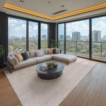 Tapete Para Sala Mariana Laguna 3,00x4,00 São Carlos