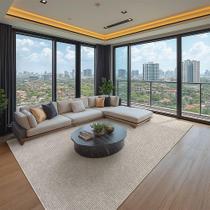 Tapete Para Sala Mariana Prata 3,00x4,00 São Carlos