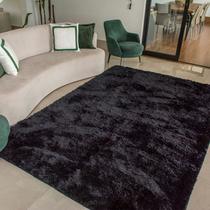 Tapete para Sala Premium 140X100cm Preto Casen