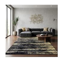 Tapete Para Sala Quarto Abstarto Soft Delicate 150x200 1032 Preto Bege Tapete Para Sala Quarto Abstarto Soft Delicate 150x200 1032 Preto Bege