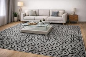 Tapete Para Sala Quarto Geométrico 2,00x2,50 Facil Limpeza