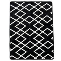 Tapete Para Sala Quarto Geométrico Macio Grosso Antiderrapante 100X150cm Formas Modelos Cor:Preto Tapete Para Sala Quarto Geométrico Macio Grosso Antiderrapante 100X150cm Formas Modelos Cor:Preto