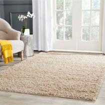 Tapete para Sala Quarto Luxo Liso Peludo Retangular 200x140cm Casen