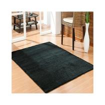 Tapete Para Sala Quarto Macio Felpudo Liso Classic 150x200 cm Cor Preto