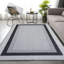 Tapete Para Sala Quarto Sisal Cinza Preto 2m x 1,50 Lancer Tapete Para Sala Quarto Sisal Cinza Preto 2m x 1,50 Lancer