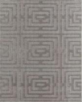 Tapete Para Sala Realce Eden Felpudo Geométrico Com Relevo 3D Antiderrapante 2,00 x 3,00 Grafite