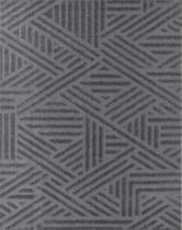 Tapete Para Sala Realce Trama Felpudo Geométrico Com Relevo 3D Antiderrapante 3,00 x 4,00 Grafite