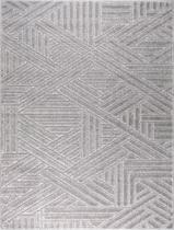 Tapete Para Sala Realce Trama Felpudo Geométrico Com Relevo 3D Antiderrapante 3,00 x 4,00