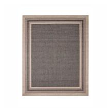 Tapete Para Sala Sisal Antiderrapante Sem Pelo Eco Nature J Serrano 2,00 x 2,50 Desenho Moldura Cor Bege Chumbo