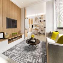 Tapete Para Sala Solar 03 Cinza 2,00X3,00M Edantex