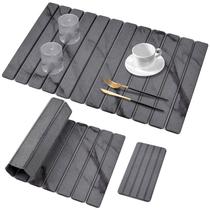 Tapete para secar louça DFJKJUU 71 x 41 cm, efeito mármore, conjunto com 2 peças