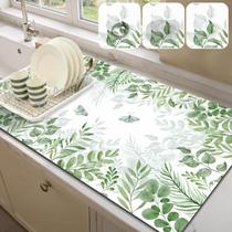 Tapete para Secar Louças LOKHOM 43x81 cm Absorvente com Estampa Verde Tapete para Secar Louças LOKHOM 43x81 cm Absorvente com Estampa Verde