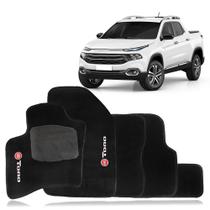 Tapete para Toro 2016 a 2026 Preto Jogo 5 Peças Carpete Automotivo
