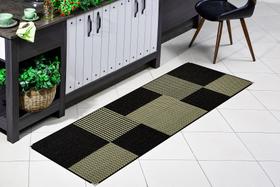 Tapete passadeira 0,66 x 2,30 sisal antiderrapante pousada sala corredor lancer (ps-32-preto)