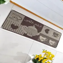 Tapete Passadeira 1,50m Cozinha Antiderrapante Marrom Sisal