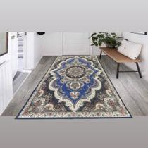 Tapete Passadeira 2x60 Base antiderrapante Modelo Belga Indiano Luxo Antialergico