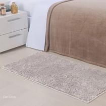 Tapete Passadeira Antiderrapante 66cm x 1,20m Shaggy Felpuda Pelo Baixo Classic Oasis