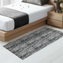 Tapete Passadeira Beira Cama Andes Antiderrapante 0,65 x 2,00 Preto