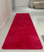 Tapete passadeira corredor sala pelo macio 0,66 x 1,80 não escorrega otimo acabamento pratatextil (pink)