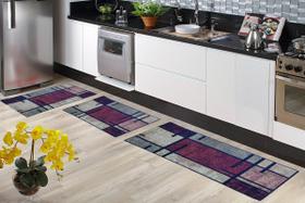 Tapete Passadeira Cozinha Kit 3 Peças PA24 Tapete Passadeira Cozinha Kit 3 Peças PA24